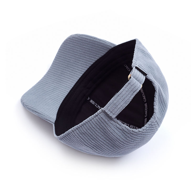 Unisex High Quality Corduroy Cap Warm Sports Fitted Hat Customized Logo 3D Embroidered 6 Panel Curved Brim Baseball Cap