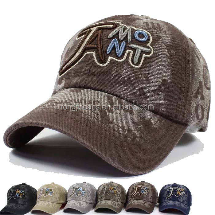 3D Puff Embroidery Special Washed Unique Baseball Cap