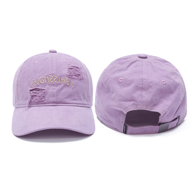 Classic 100% Cotton Dad Cap Custom Logo Embroidered 6 Panel Plain Baseball Caps with Checkered Dot Fruit Patterns Oxford Fabric