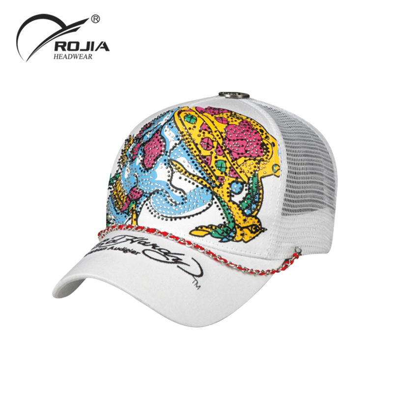 Outdoor Sunshade Mesh Snapback Caps Baseball Ponytail Full Mesh Trucker Cap With Sequins