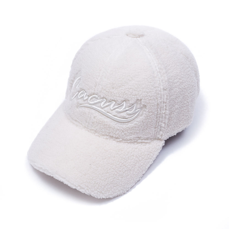 Cotton 5 Panel Hat Baseball Cap Customized Logo Design Winter Warm Fluffy Dad Hats Faux Teddy Fur Baseball Cap for Women