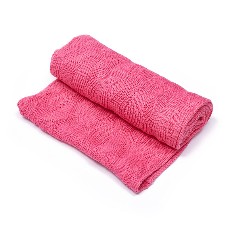 Custom Scarf With Logo for Women Outdoor Solid Color Designer Knitted Scarf Beauty Stylish Retro Daily Winter Scarf Warm