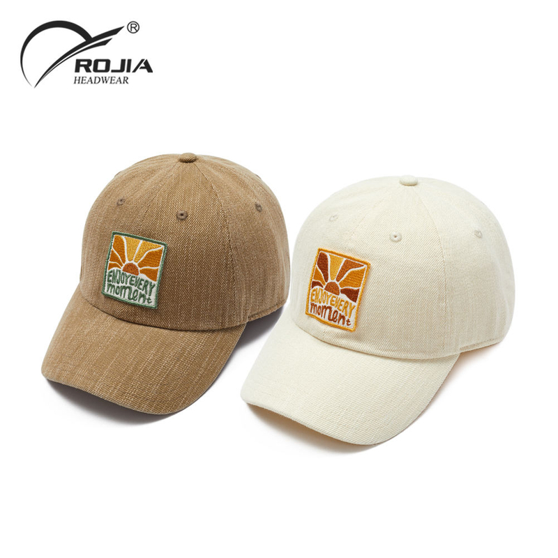 Custom Logo Baseball Cap 100% Cotton Pattern Unstructured 6 Panel Embroidery Hats Baseball Caps Embroidered Dad Hat