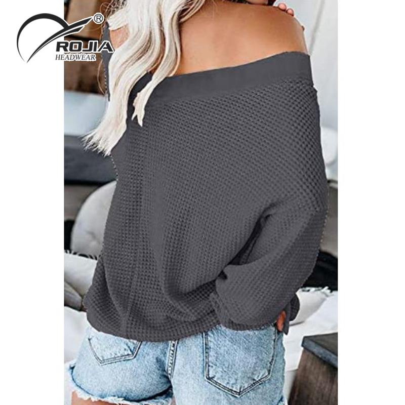 Cheap Custom Chunky Womens Loose Jacquard Oversized Knit Sweater