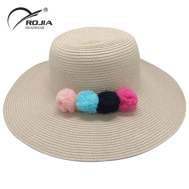 Wholesale New Summer Women Girl Kids Straw Hats with Logo